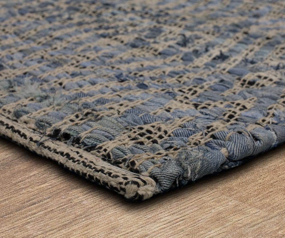 Karastan Ross Denim Rug - Premium Handmade Cotton Denim Area Rug for Living Room, Bedroom & Home Decor - Stylish & Durable Floor Covering