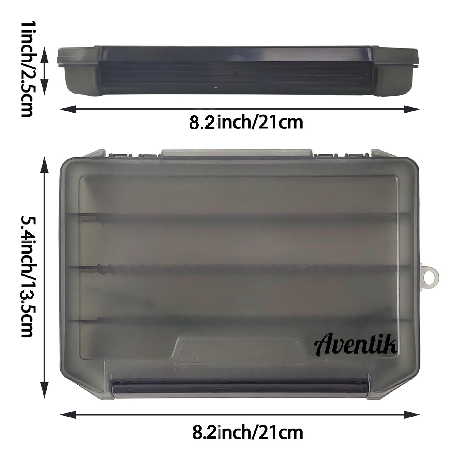 **Aventik Fly Box - Portable Jig Head Storage Box for Crappie & Bass Fishing - Durable Tackle Organizer with Secure Lure Storage (Grey) - Perfect for Ice Fishing & On-the-Go Anglers**
