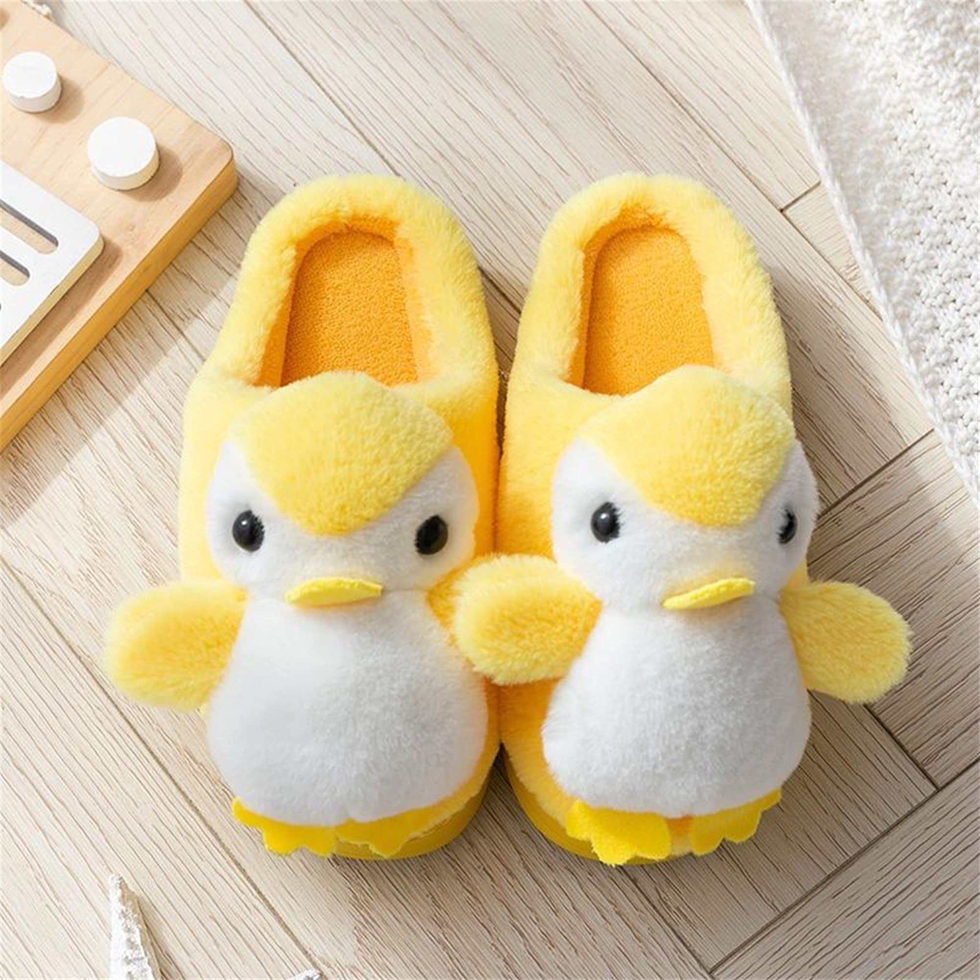 LANFIRE Women's Penguin Slippers - Cozy Fuzzy Animal House Shoes with Soft Plush Interior for Winter Warmth | Perfect for Indoor Lounging, Gift Giving & Holiday Comfort