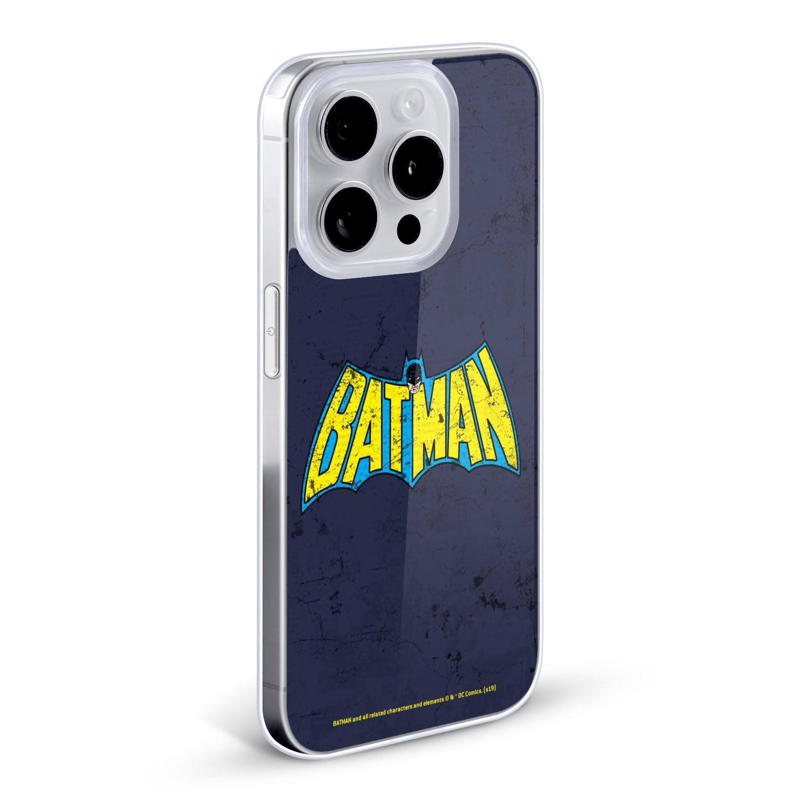 Official Batman DC Comics Distressed Soft Gel Case for iPhone 12 & 12 Pro - Licensed Superhero Phone Cover for Protection & Style | Perfect for Fans, Daily Use & Gift Giving