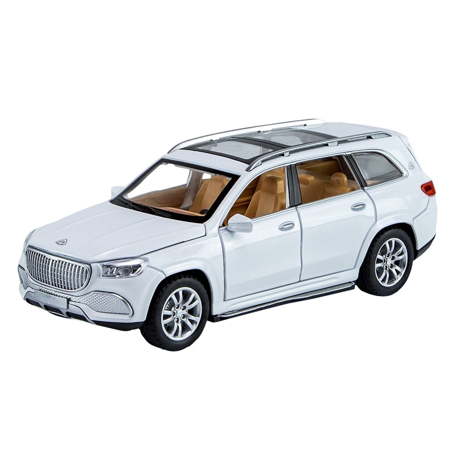 1/32 Scale Alloy Mercedes-Benz Maybach GLS 600 Diecast Car Model - Premium Collectible Toy for Kids & Adults, Perfect Gift for Boyfriend (White) - Display, Collection & Play Scenes
