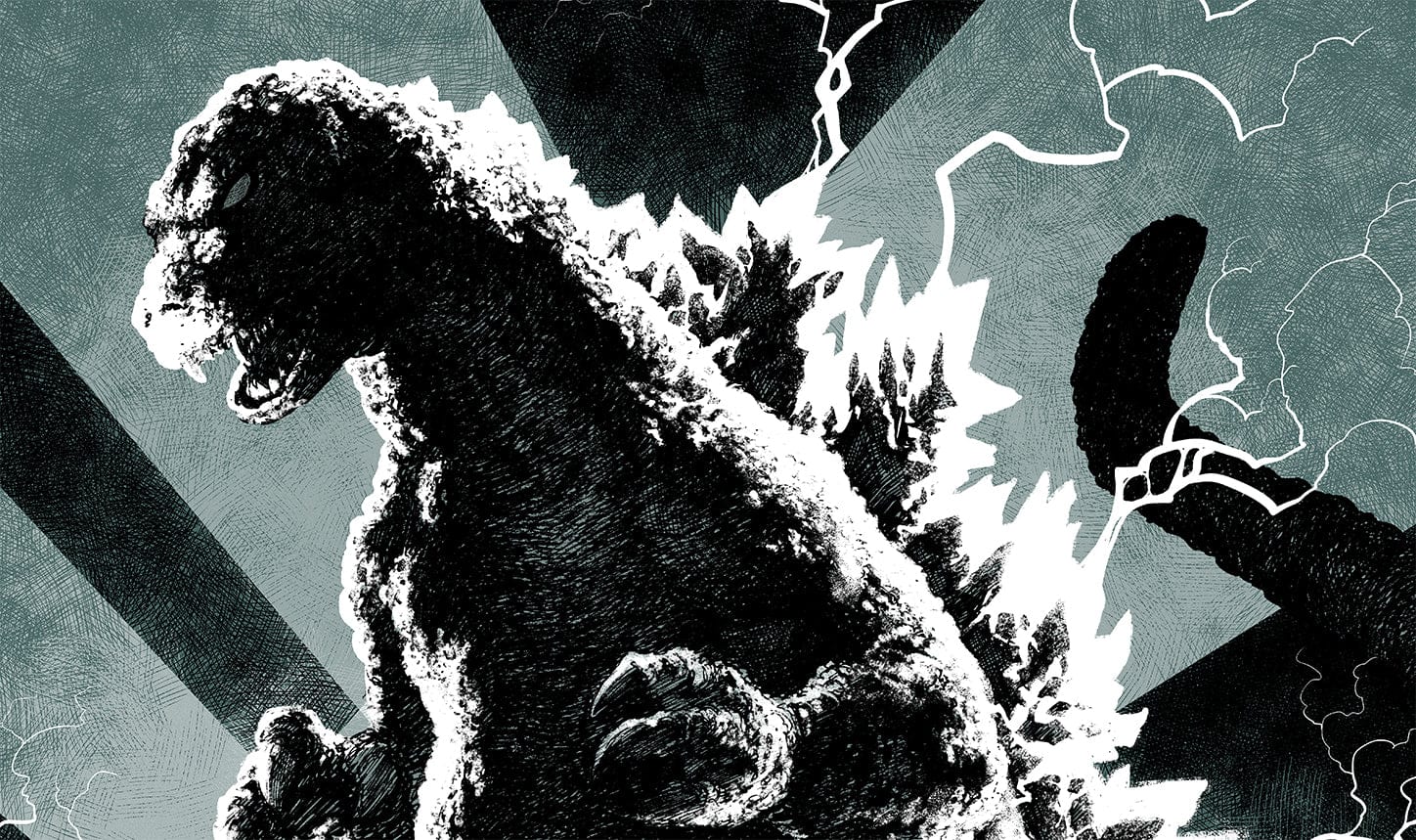 Godzilla Variant Screenprinted Poster - Premium Art Print for Home, Office & Movie Room Decor - Perfect for Fans & Collectors