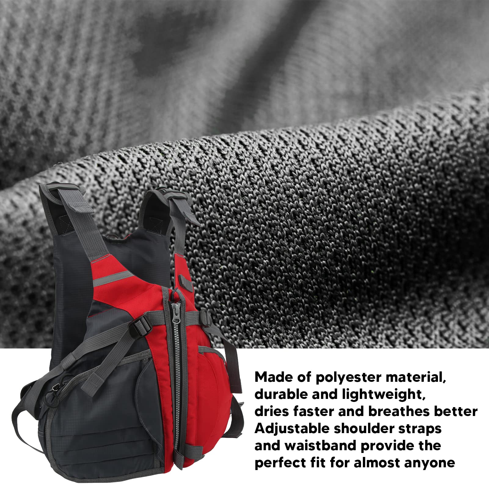 **Breathable Adjustable Fishing Vest Backpack for Men & Women - Lightweight Mesh Fly Fishing Gear for Outdoor Adventures - Perfect for Hiking, Camping, and Angling**