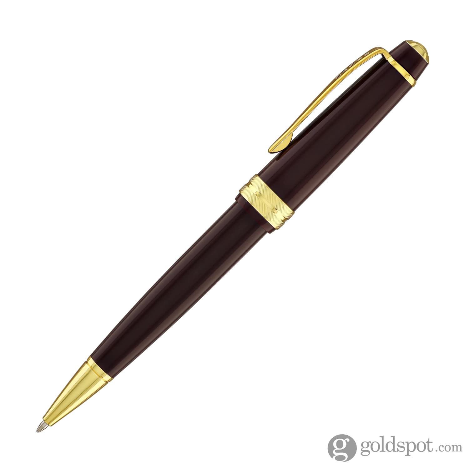 Cross Bailey Light Ballpoint Pen - Glossy Burgundy Resin with Gold Trim - Premium Writing Instrument for Office, School & Gift Giving