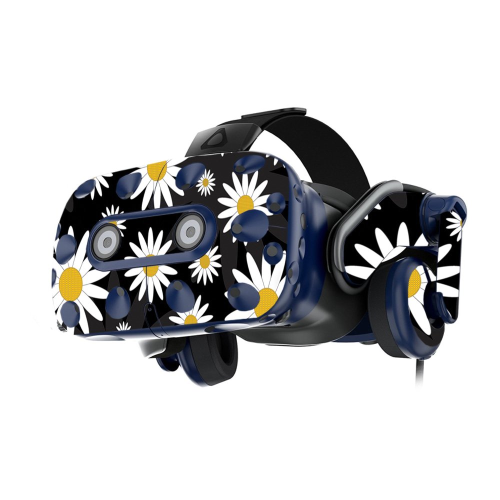 MightySkins Vinyl Decal Wrap Cover for HTC Vive Pro VR Headset - Daisies Design | Protective & Durable Skin | Easy to Apply & Remove | Made in USA | Perfect for Gaming, VR Enthusiasts & Customization Lovers