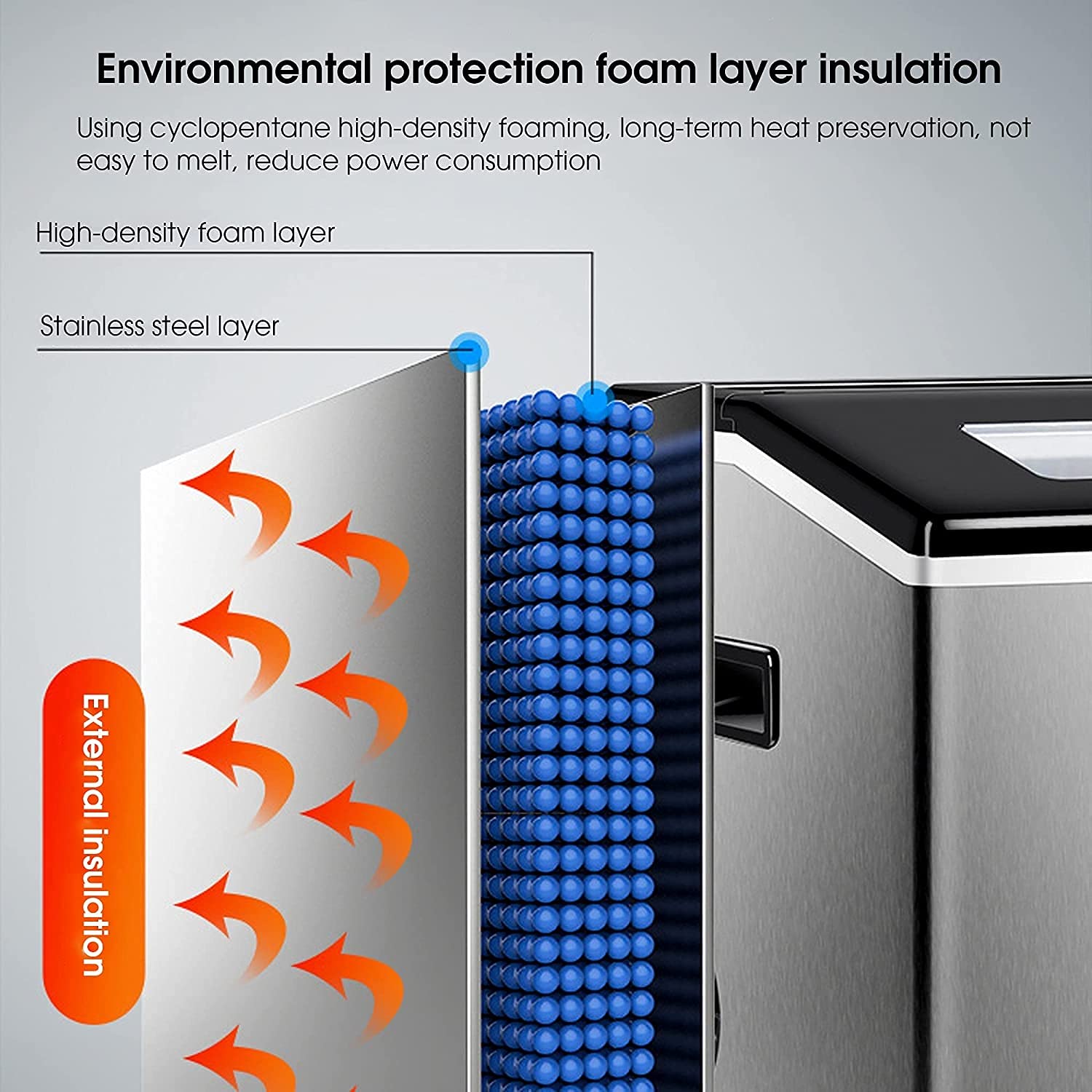 Portable Ice Maker Machine - 88Lbs/24H Fast Ice Production for Home, Kitchen, Office & Bar | Perfect for Cocktails, Parties & Daily Use