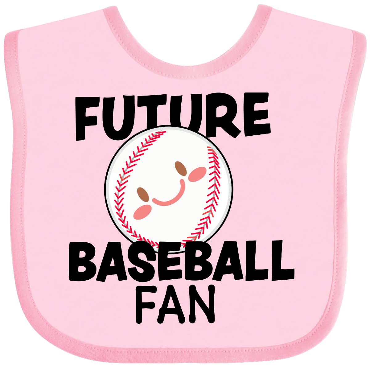 Inktastic Future Baseball Fan Baby Bib - Soft Cotton Drool Bib for Infants & Toddlers - Perfect for Baseball Games, Playtime & Everyday Use