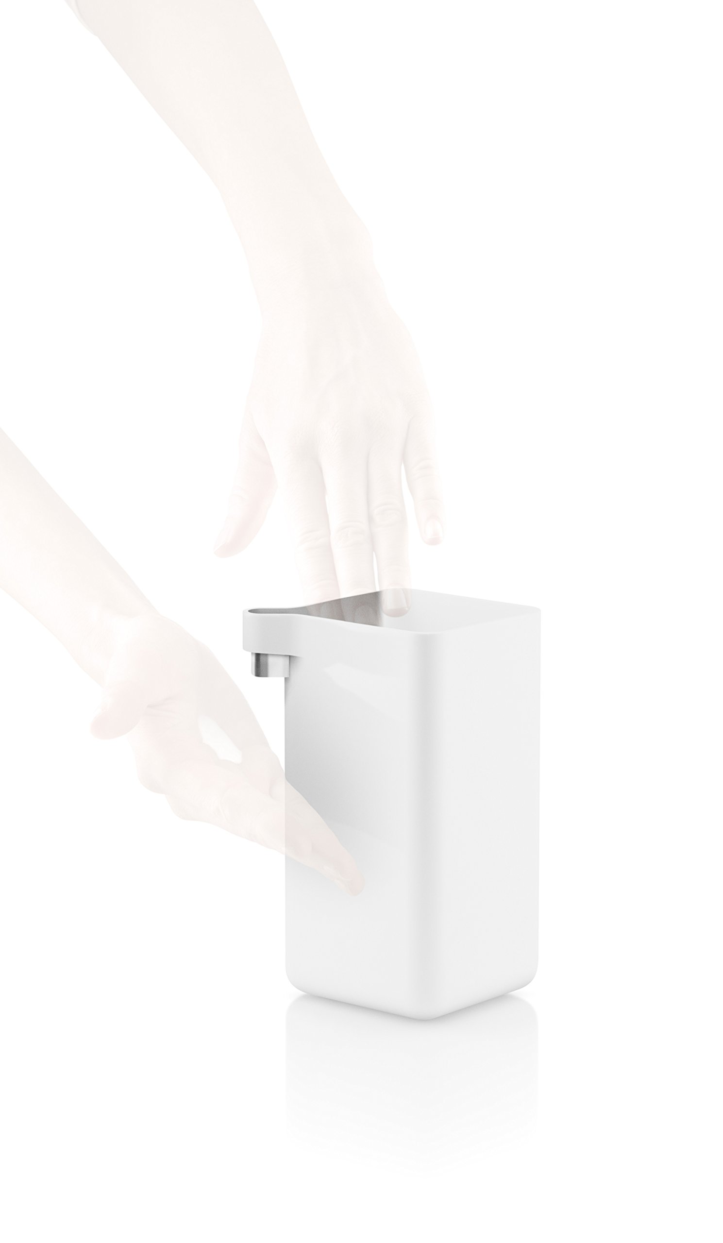 Eva Solo Soap 'N Tidy - White Ceramic Soap Dispenser with Wooden Lid | Modern Bathroom Organizer for Kitchen, Bath, or Guest Room Decor