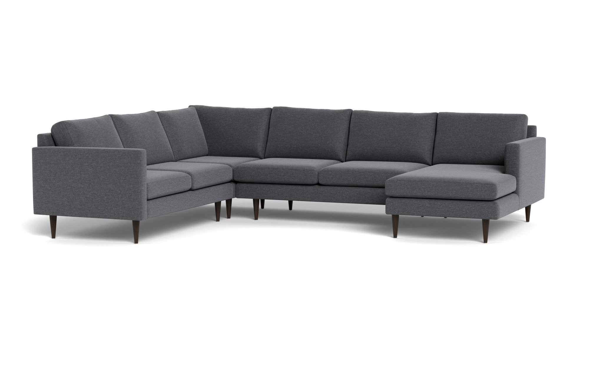 Wallace 131 Modern Untufted Corner Sectional Sofa with Right Chaise - Perfect for Living Room, Lounge & Family Room Comfort
