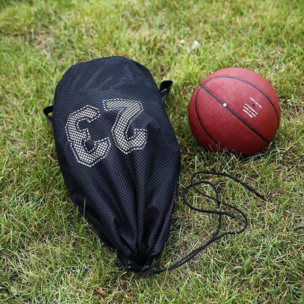 Adjustable Mesh Gym Backpack - Basketball Sports Bag with Drawstring, Multi-Purpose Workout Sack for Fitness, Training & Basketball - Perfect for Gym, Travel & Outdoor Sports (Black)