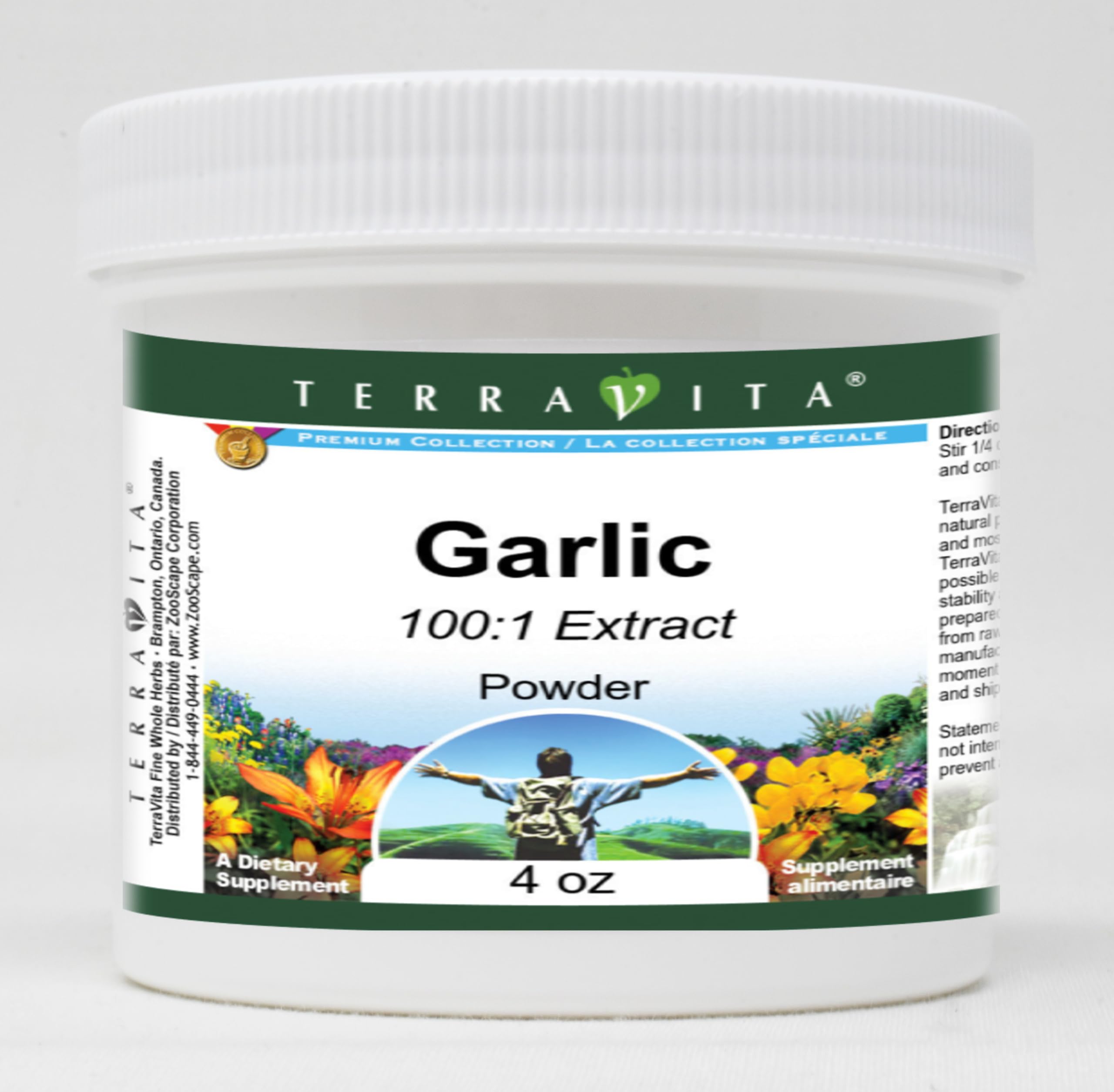 100:1 Garlic Powder Extract (4 oz) - Premium Strength, Odorless, Non-GMO - Supports Immunity & Heart Health - Ideal for Cooking, Supplements & Herbal Remedies