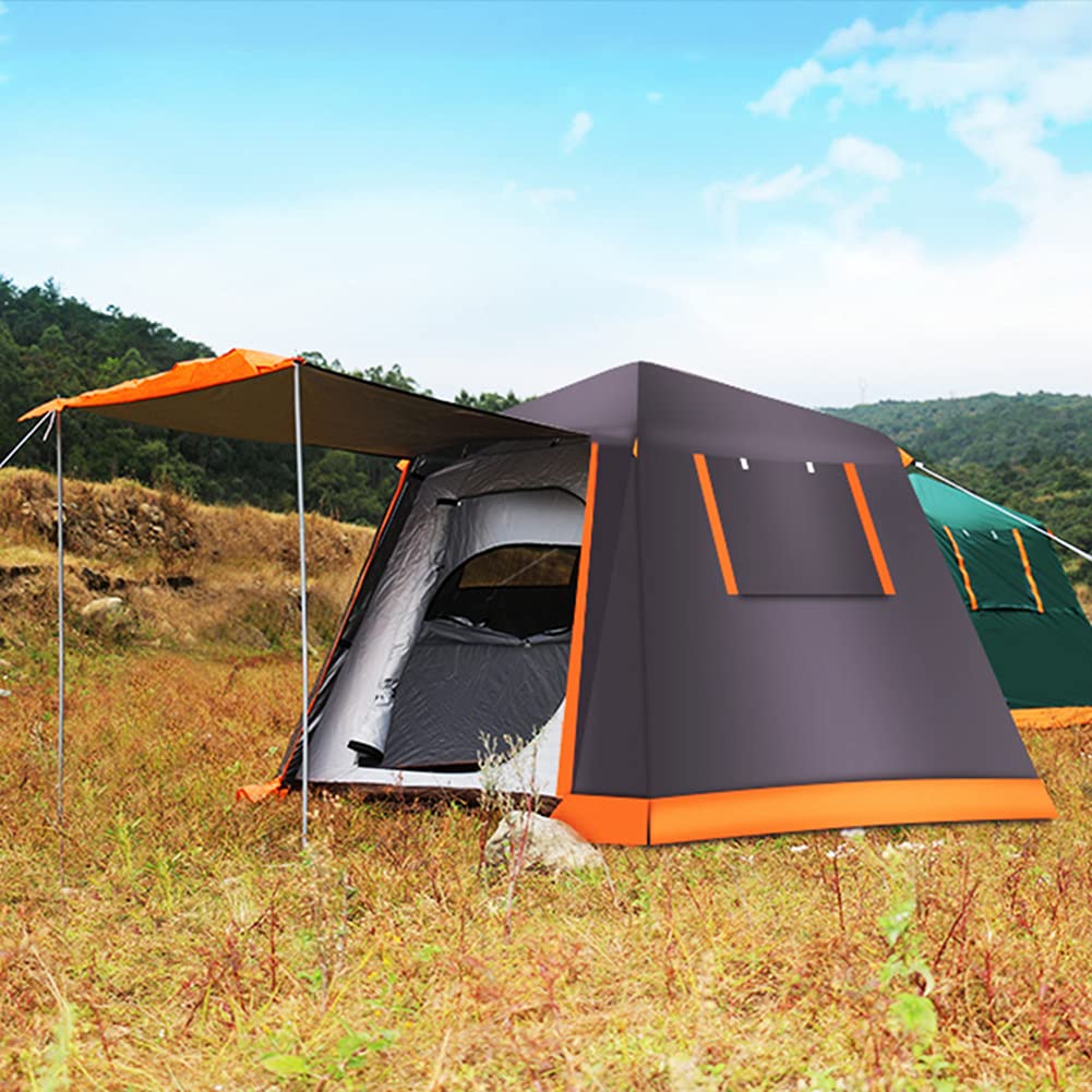 **3-4 Person Pop-Up Camping Tent - Instant Hydraulic Setup, Double Door Hiking Tent for Backpacking & Mountain Climbing - Perfect for Family Camping Trips & Outdoor Adventures**