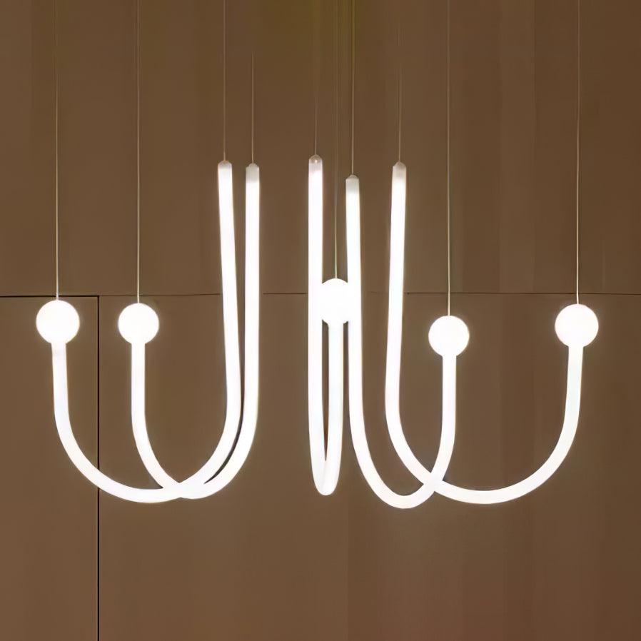 Modern Chord Point Pendant Light - Adjustable Hanging Ceiling Lamp for Kitchen Island, Dining Room & Bedroom Lighting - Industrial Style Fixture with Vintage Edison Bulb Compatibility