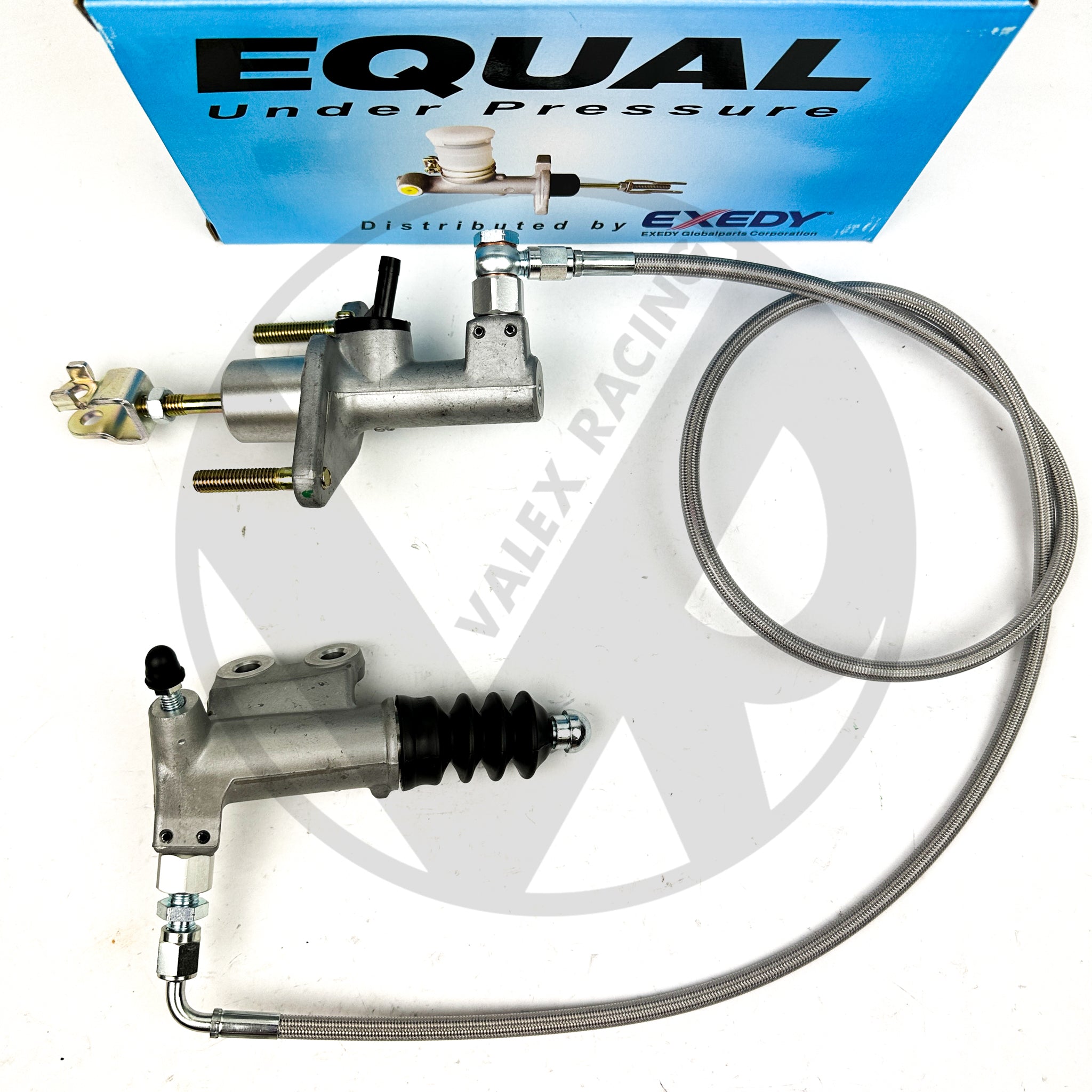 EM2 Clutch Master Cylinder & Slave Cylinder Kit with Stainless Steel Line - Compatible with 2006-2011 Honda Civic 1.8L - Perfect for Clutch System Repair & Performance Upgrades