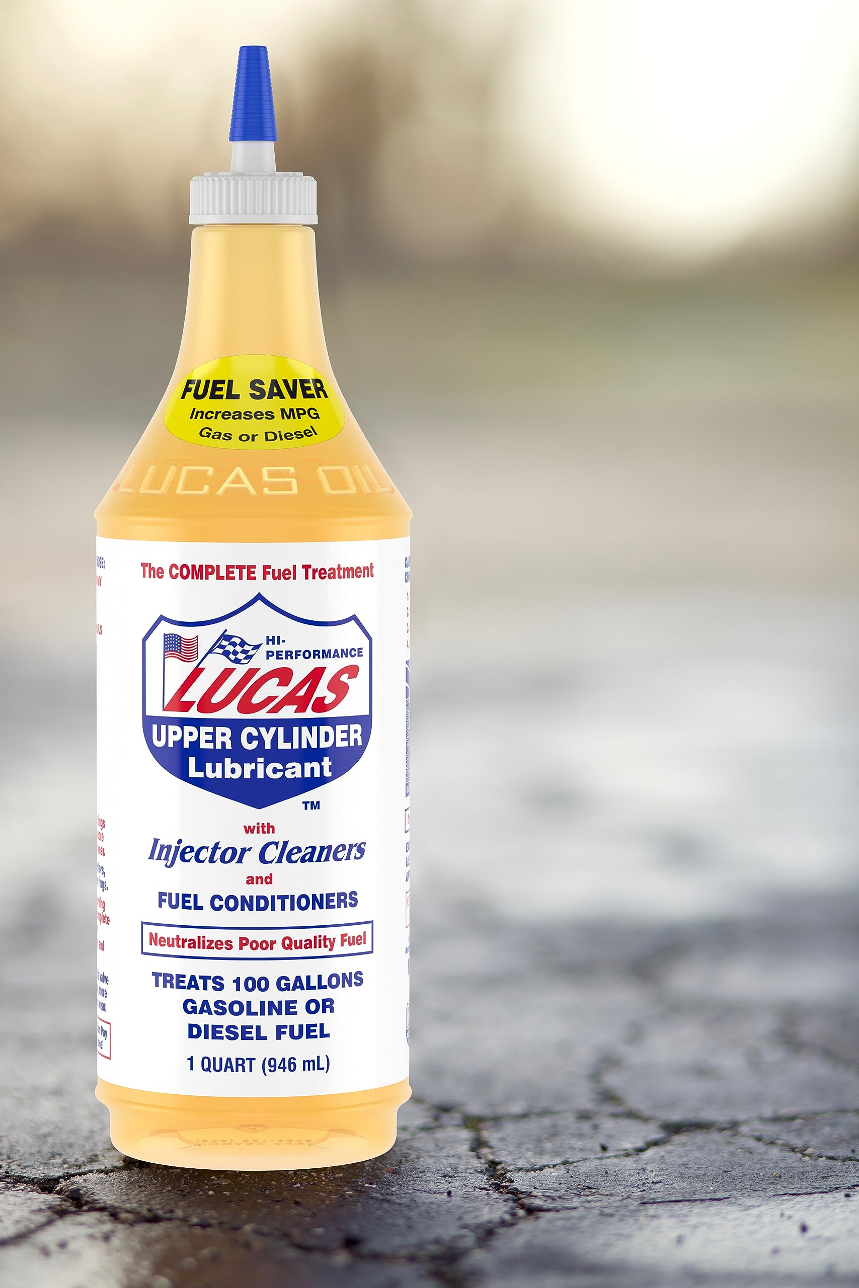 Lucas Oil 10003 Fuel Treatment - 1 Quart Bottle | Gasoline & Diesel Additive | Improves MPG & Engine Performance | Ideal for Cars, Trucks & Heavy Equipment