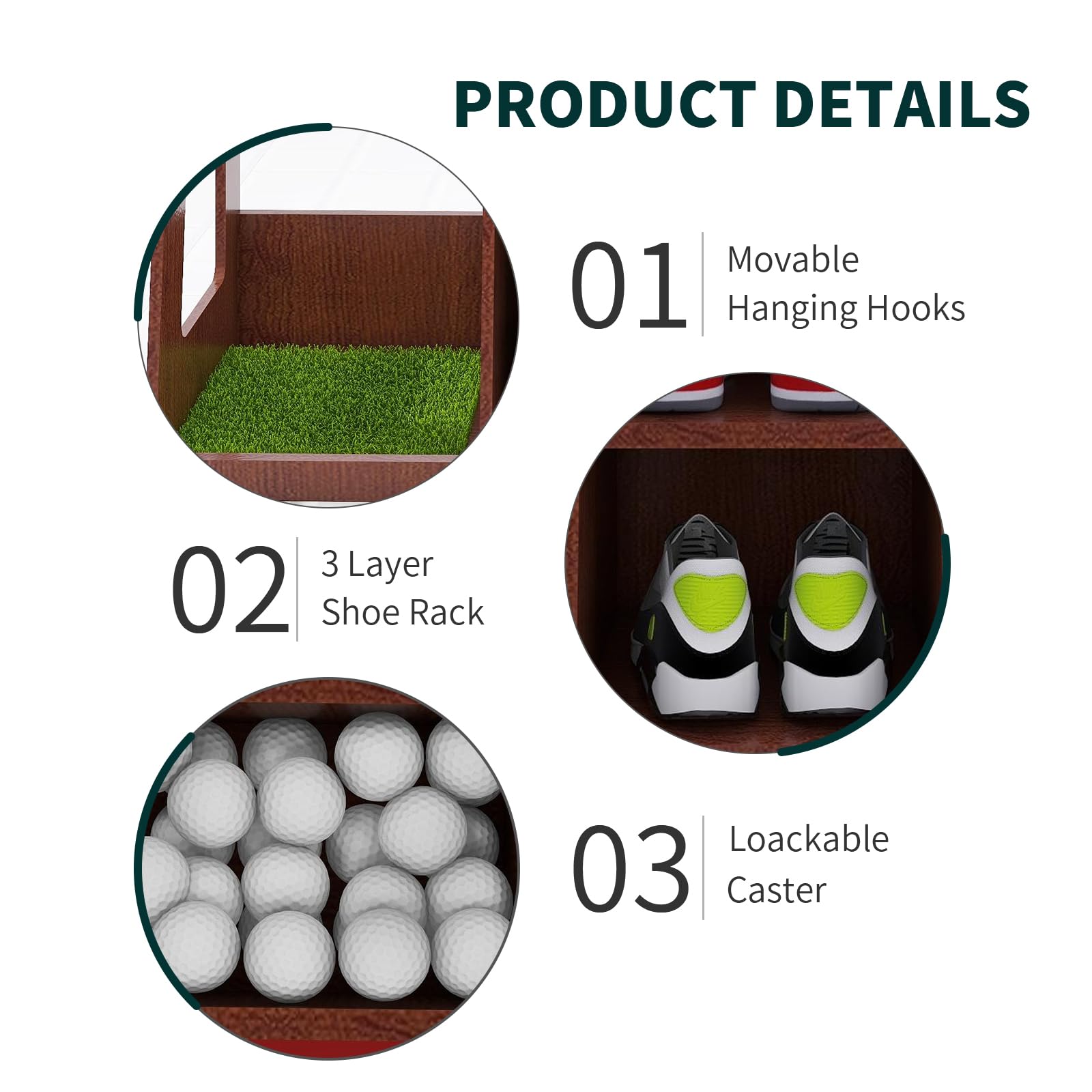 Premium Golf Bag Organizer Stand - Holds 2 XL Golf Bags & Multiple Accessories | Durable Storage Rack for Garage, Shed, Basement | Perfect Golf Gift for All Skill Levels | Indoor & Outdoor Use on Course, Driving Range & Home Practice