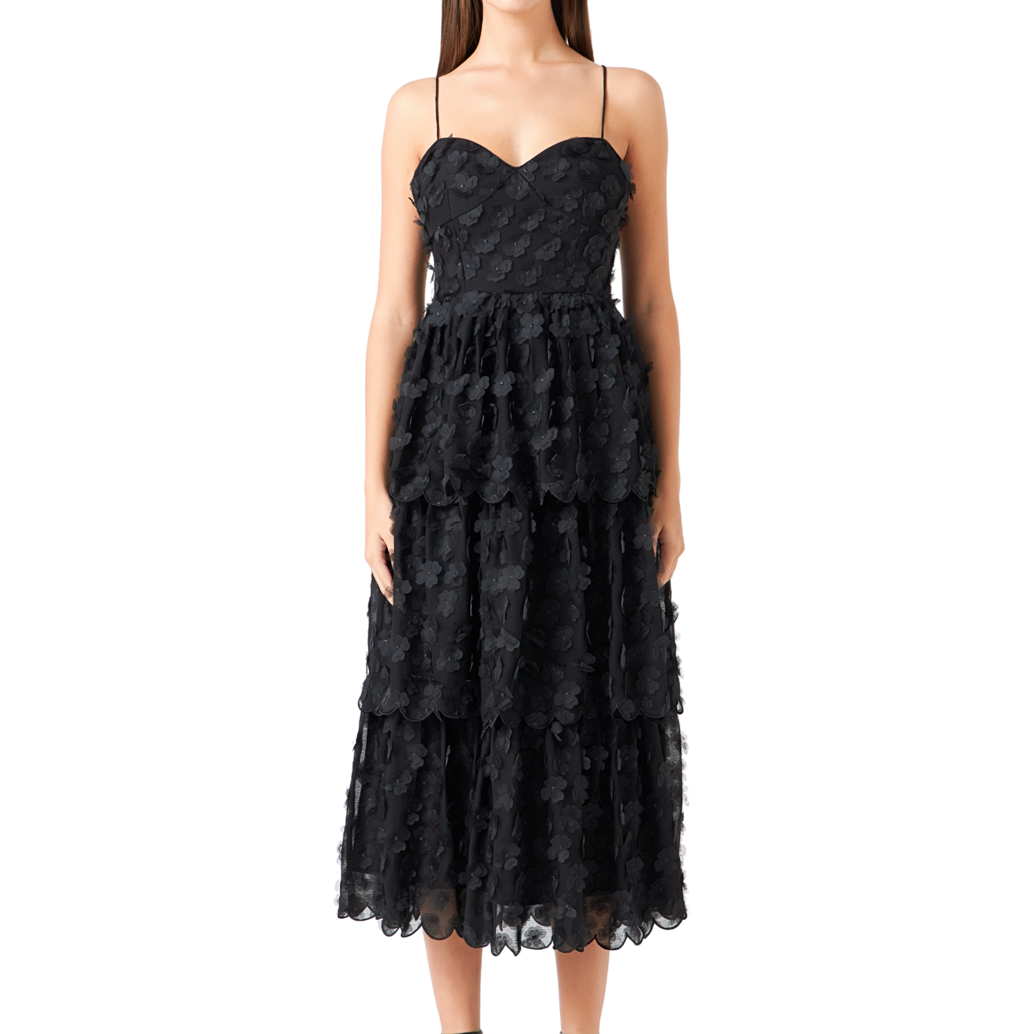 Elegant Floral Print Tiered Midi Dress for Women | Summer Casual & Party Wear | Perfect for Date Night, Wedding Guest & Office Outfits
