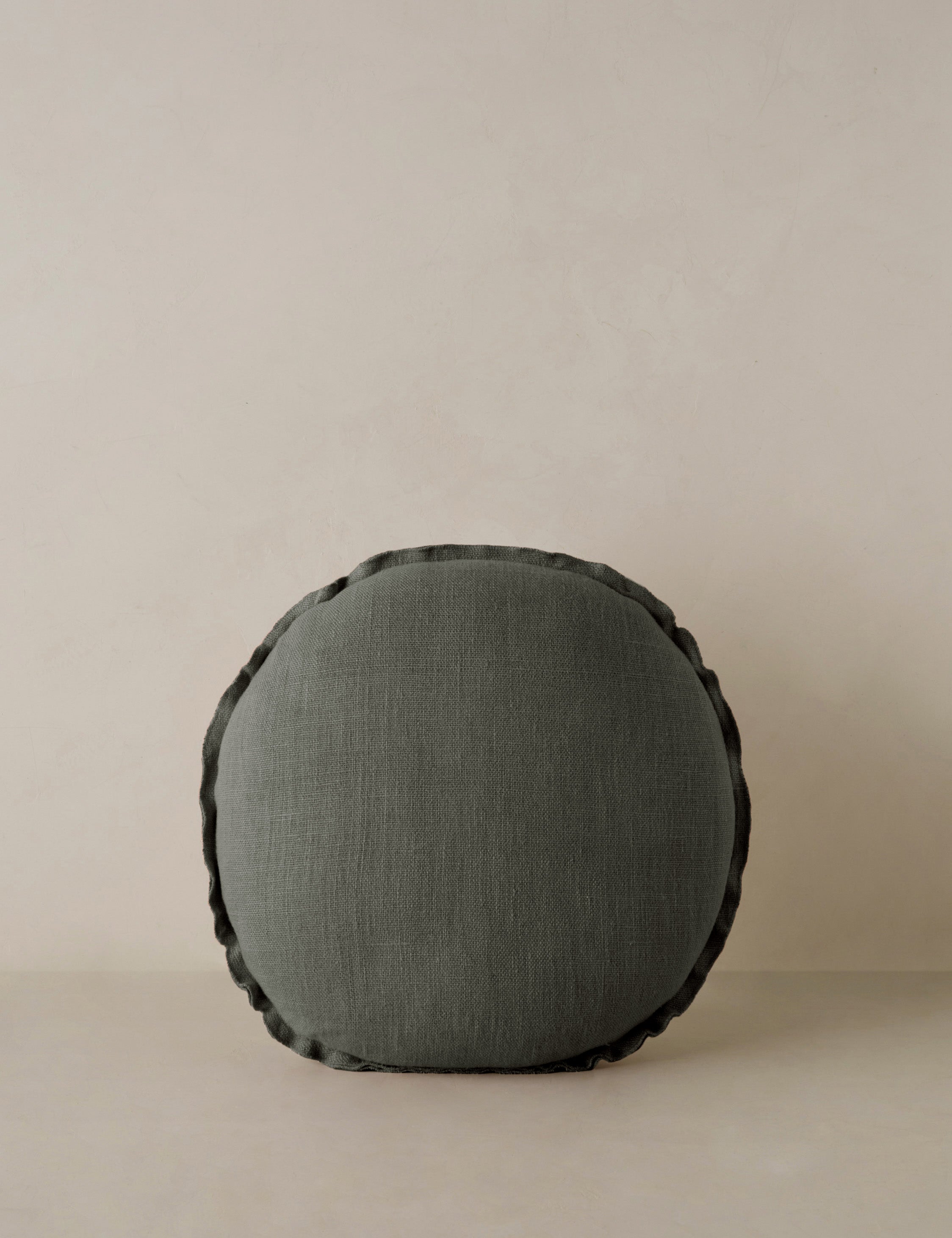 Premium Arlo Linen Round Pillow - Soft & Breathable Decorative Throw Pillow for Sofa, Bed, Nursery - Perfect for Home Decor, Living Room & Bedroom Accents