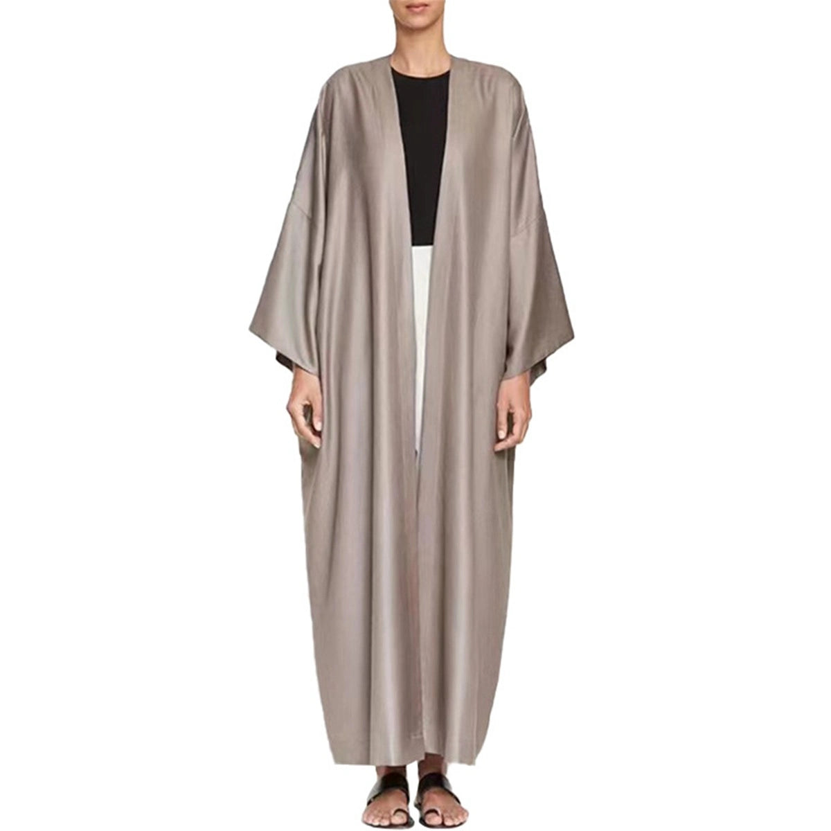Elegant Open Front Cardigan Abaya Dress #25435 - Perfect for Casual Wear, Prayer, and Modest Fashion