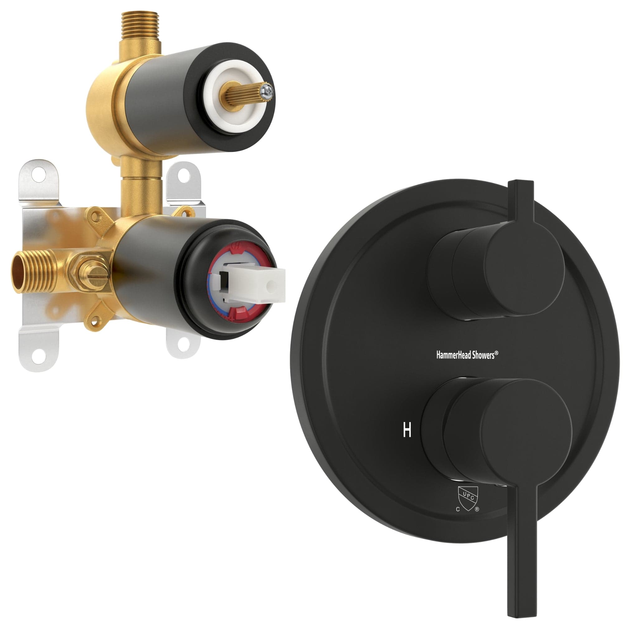 2 Handle Shower Valve and Trim Kit with Built-In Diverter - Perfect for Bathroom Remodeling and Modern Home Upgrades