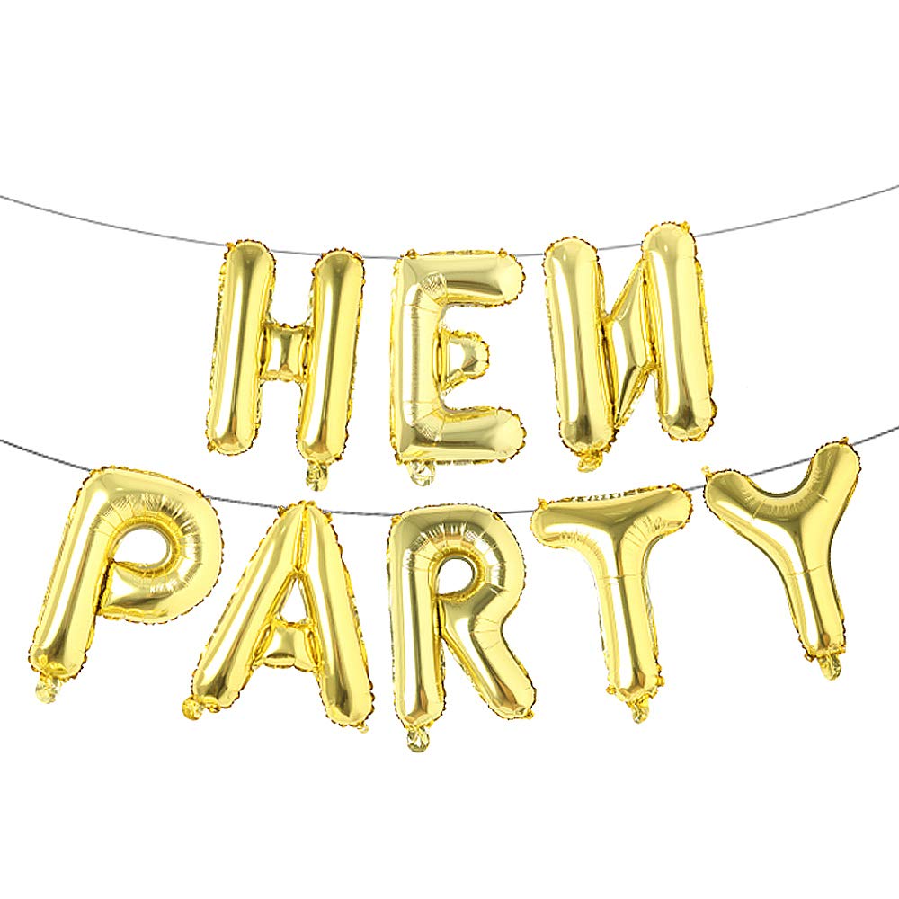 16 Inch Gold Foil Mylar Letter Balloons Kit - Perfect for Bachelorette Party, Hen Party & Wedding Decorations - Party Supplies for Bridal Showers, Birthday Celebrations & Special Events