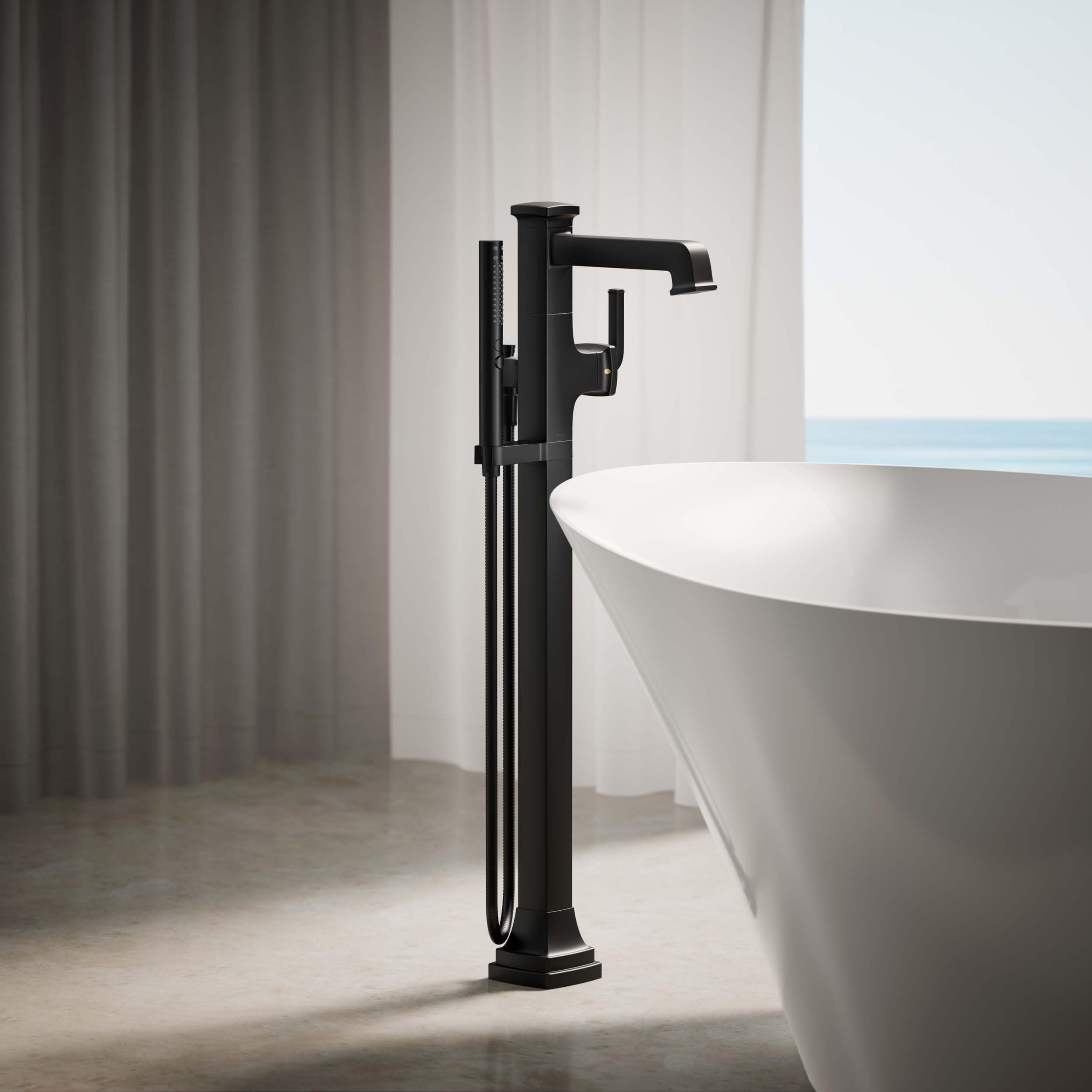 KOHLER RIFF® Freestanding Bath Faucet Trim - Modern Bathroom Fixture for Bathtub & Spa Relaxation
