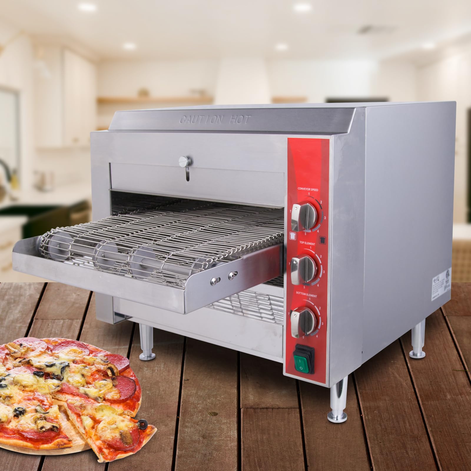 CPO10A 1700W 120V 60Hz Commercial Conveyor Pizza Oven with 10.5