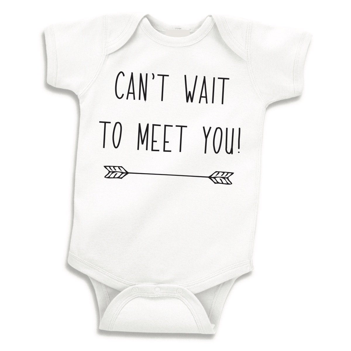 Bump and Beyond Designs Pregnancy Announcement T-Shirt - 'Can't Wait to Meet You' Grandparent Reveal Gift for Expecting Parents | Baby Shower, Gender Reveal, Maternity Photo Shoot
