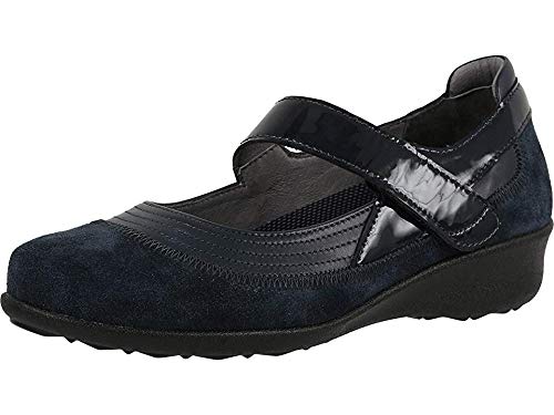 Drew Shoes Genoa 14316 Women's Casual Leather Slip-On Shoes with Velcro Closure - Comfortable Walking Shoes for Work, Travel & Everyday Wear