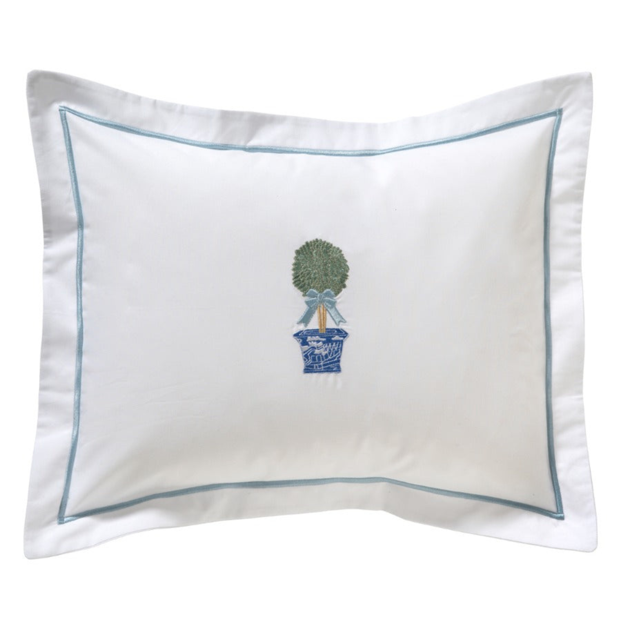 Luxury Boxwood Topiary Boudoir Pillow Cover - Elegant Home Decor for Bedroom, Living Room & Wedding Decorations