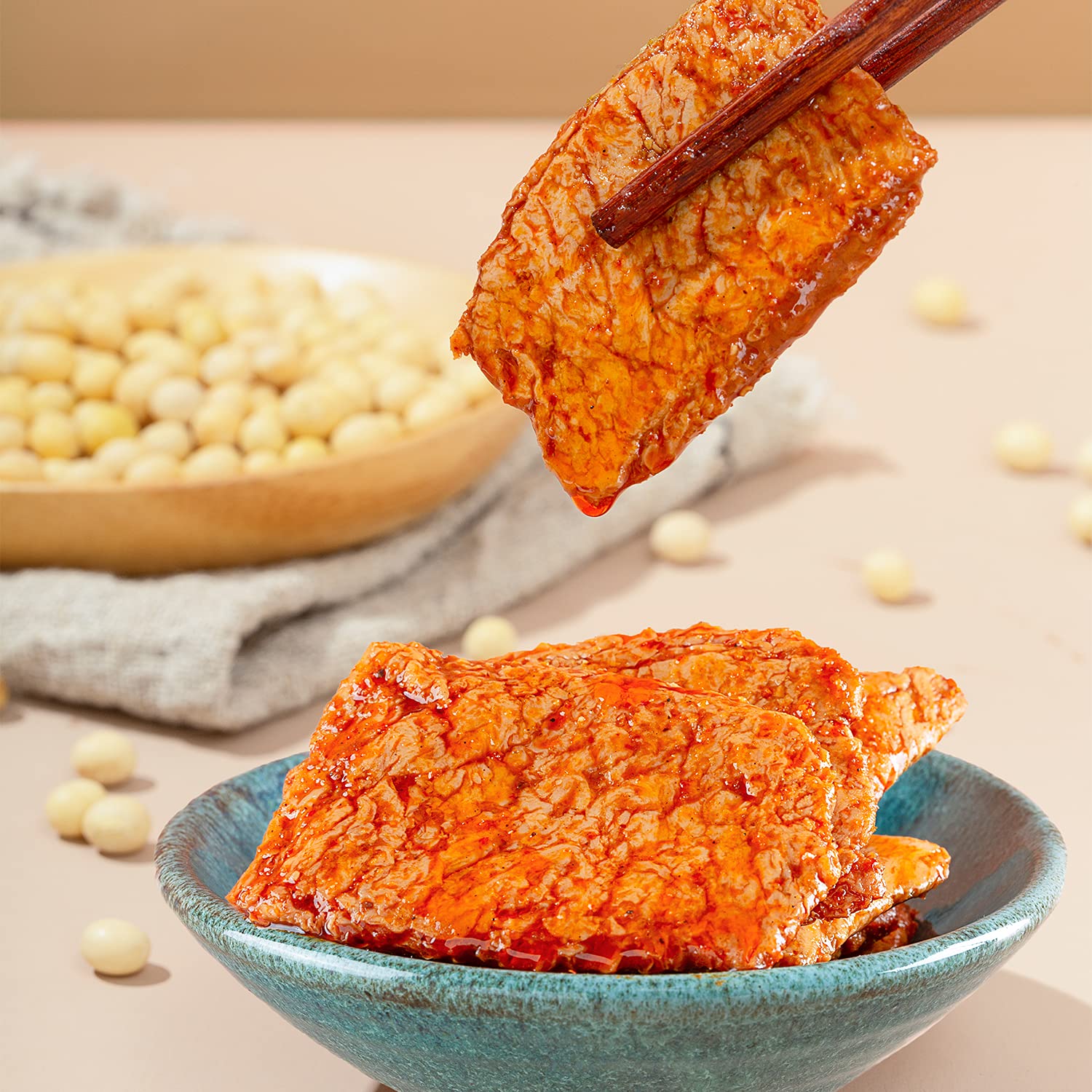 Genji Spicy Chili Crisp Sauce - 3.17oz (Pack of 4) | Vegan, Gluten-Free, Non-GMO Chinese Snack | Perfect for Rice Bowls, Noodles, Dumplings & Office Snacking