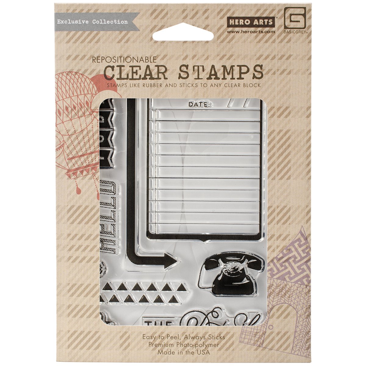 Hero Arts Capture Clear Stamps - Premium Detailed Stamps for Scrapbooking, Card Making & DIY Crafts | Basic Grey Collection for Paper Crafting Projects