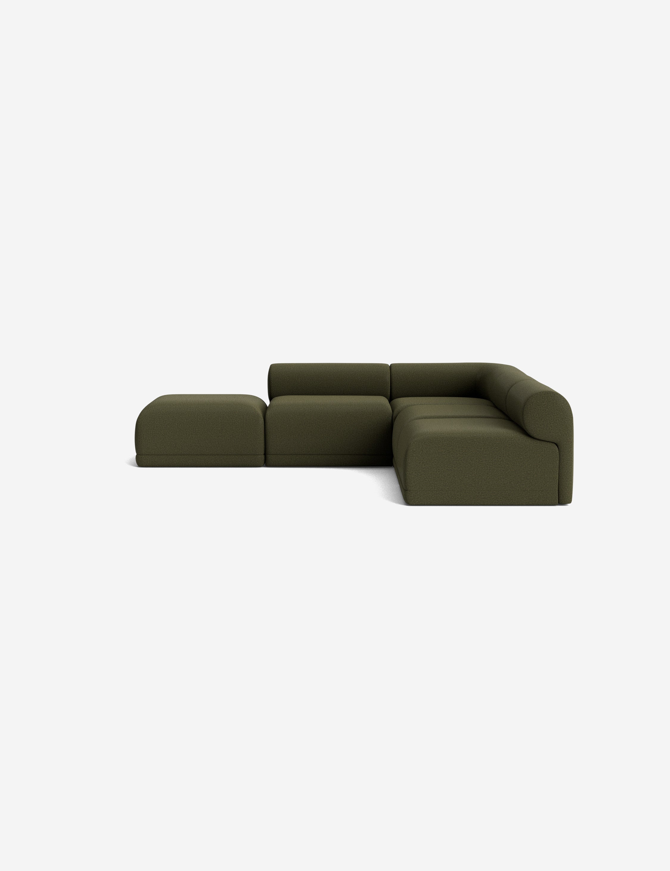 Stylish Carson Sectional Sofa with Ottoman - Modern Living Room Furniture for Comfortable Lounging & Entertaining