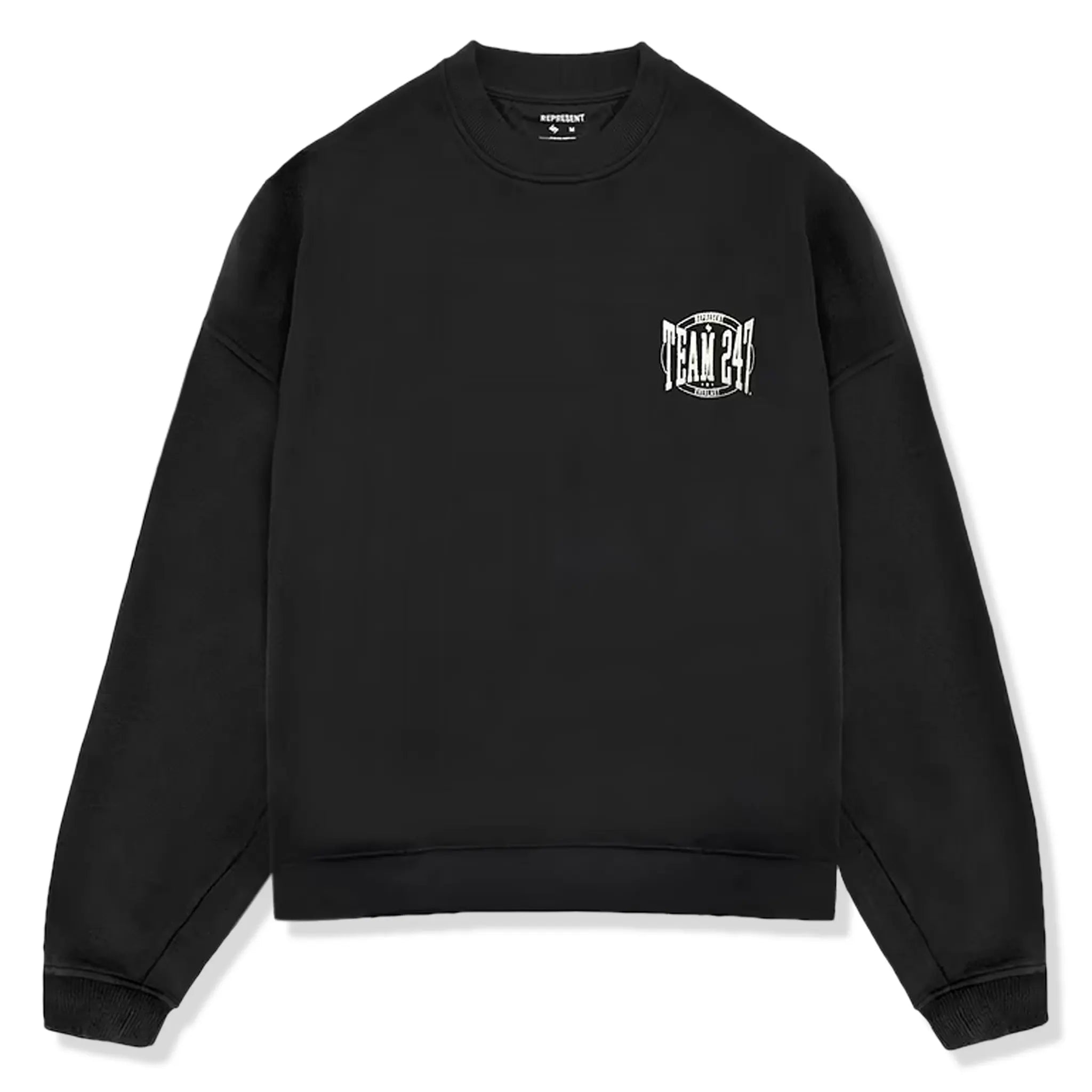 Represent 247 X Everlast Training Camp Boxy Off Black Sweatshirt - Men's Oversized Hoodie for Gym & Streetwear Fashion