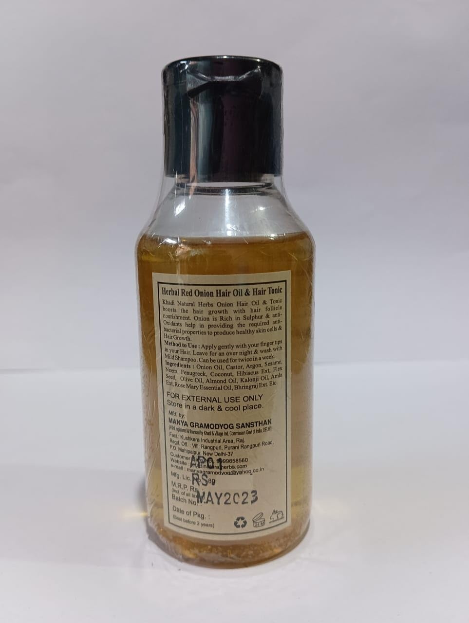 Khadi Natural Herbs Red Onion Hair Oil & Hair Tonic for Hair Growth - 100ml | Ayurvedic Treatment for Thinning Hair & Scalp Care | Perfect for Daily Hair Nourishment & Styling