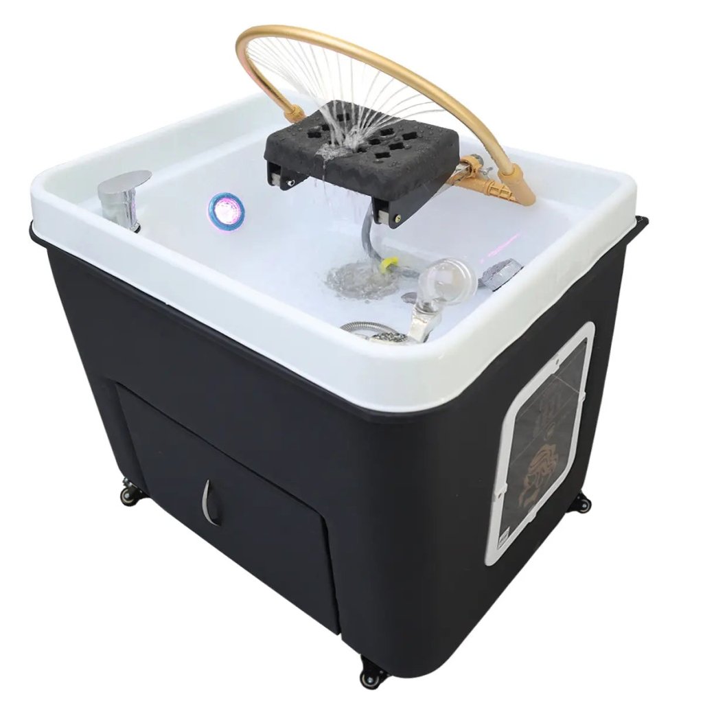 Portable Thai & Japanese Head SPA Acrylic Wash Basin - SalonLand Adjustable Back Wash Bowl for Hair Salon & Home Spa Use
