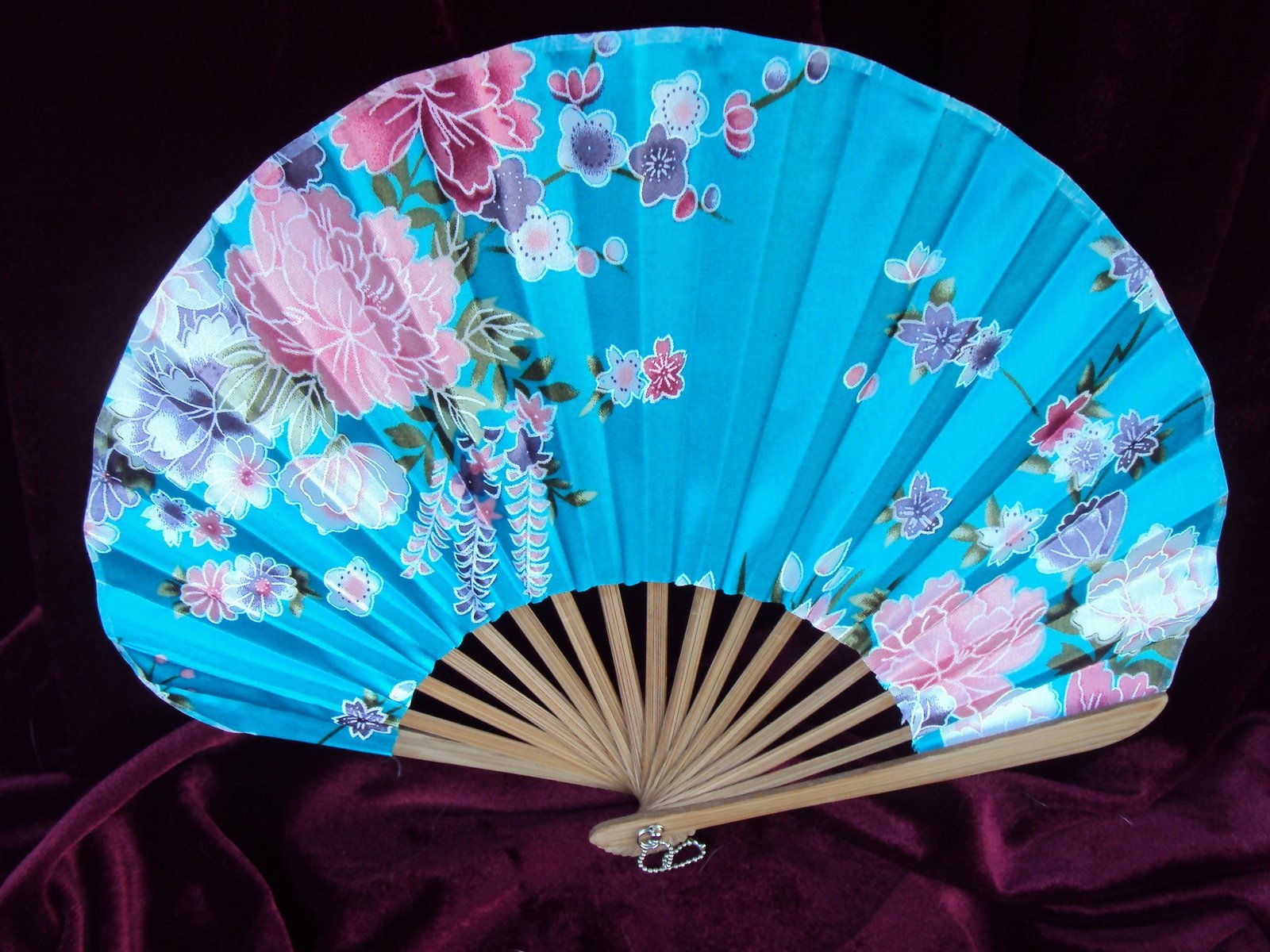 Handmade Japanese Silk Fan - Elegant Traditional Decorative Fan for Home Decor, Wedding, and Tea Ceremony