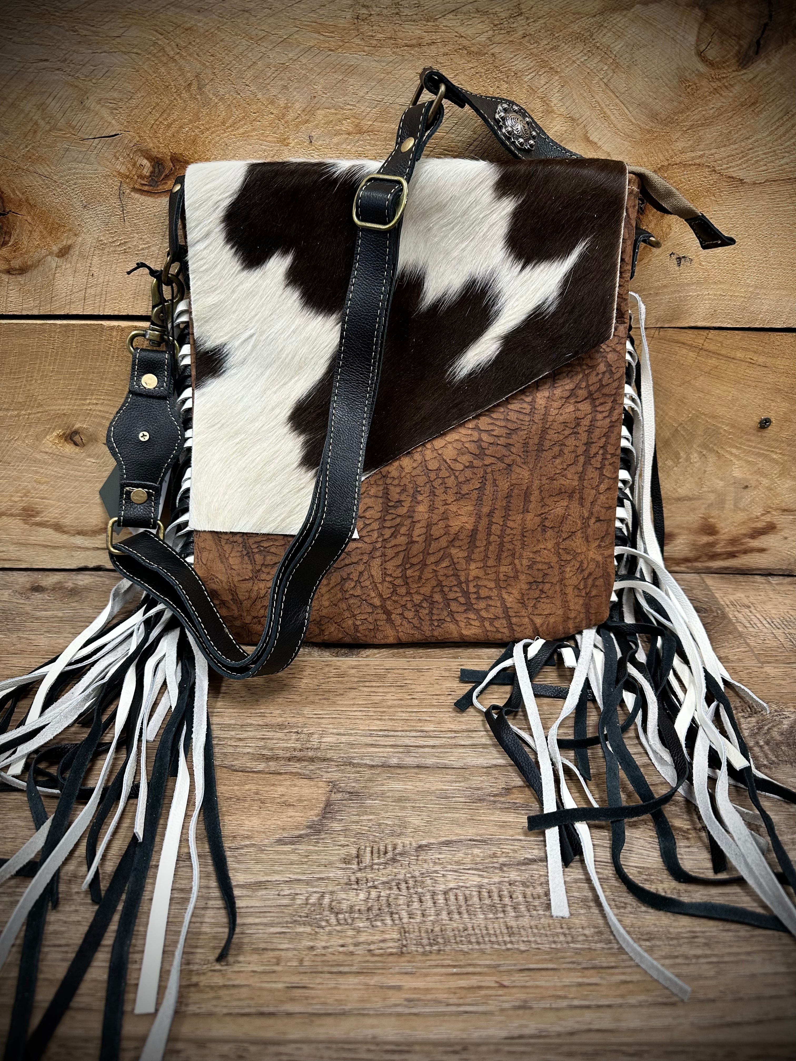 Stylish Fringe Cowhide CC Purse - Genuine Leather Crossbody Bag for Women | Perfect for Date Night, Parties & Everyday Use