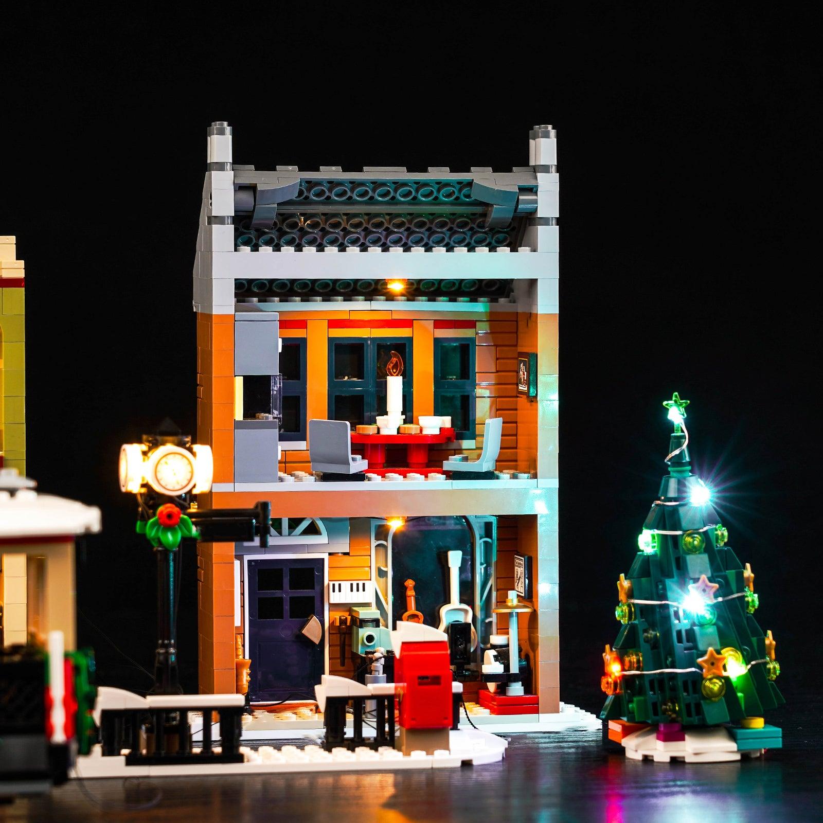 LEGO Holiday Main Street ICONS 10308 Building Kit with LED Lights - Christmas Village Display & Winter Holiday Decor for Home & Office