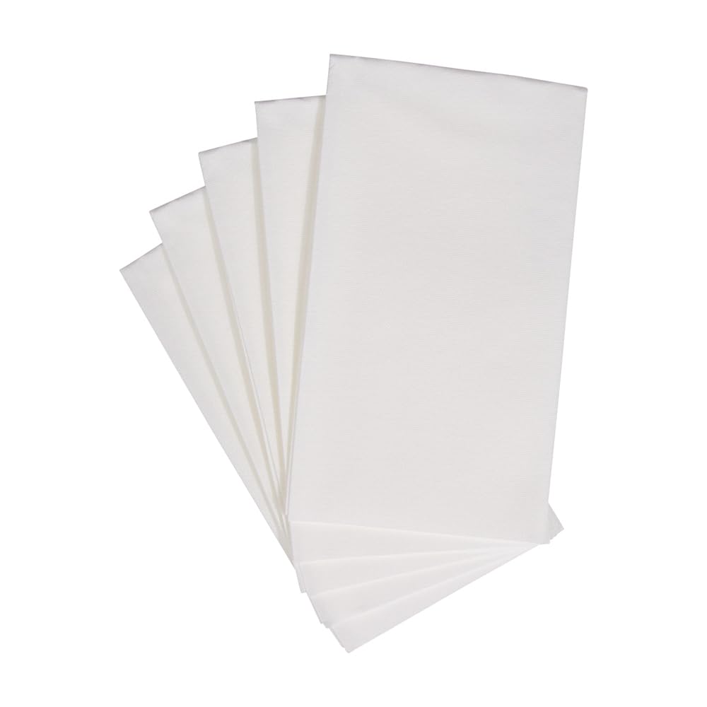 Premium White Caspari Linen Guest Towels - 12 Pack (100GG) | Elegant Paper Napkins for Weddings, Dinner Parties & Upscale Events