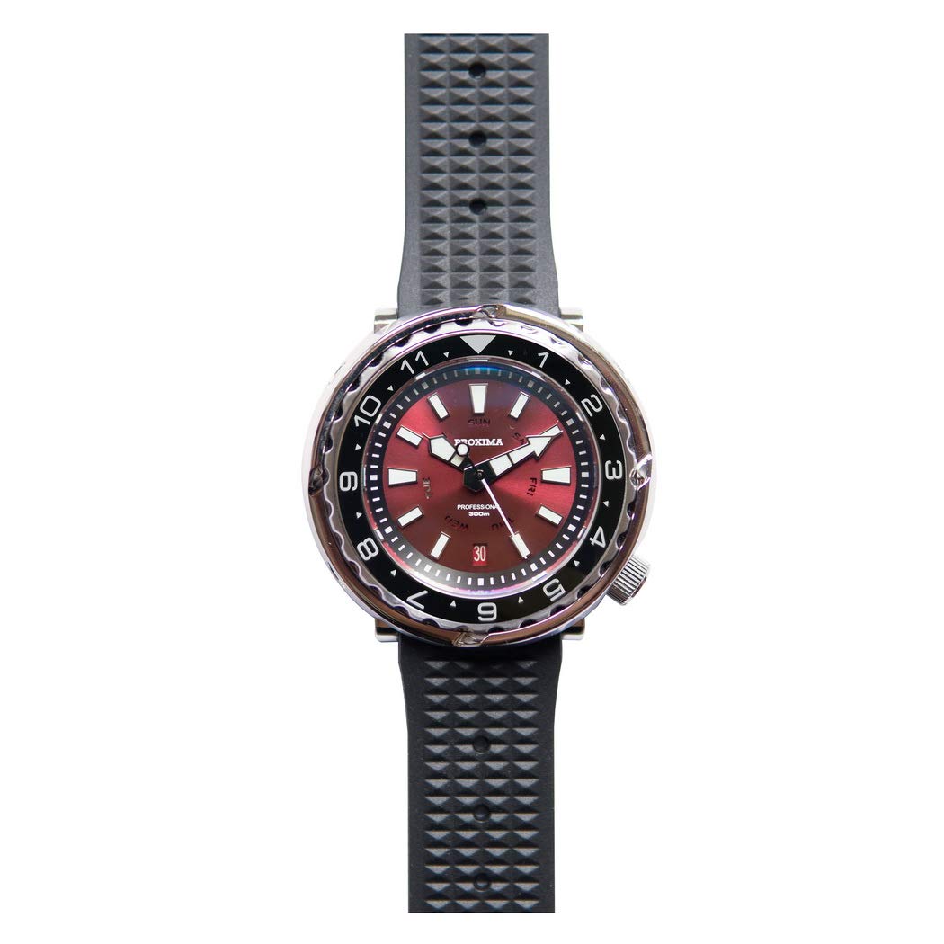 PROXIMA Men's Automatic Diving Watch - 300m Waterproof Mechanical Wristwatch with Super Luminous C3 & Sapphire Crystal, Self-Winding Tuna Diver Watch with Rubber Strap - Perfect for Scuba Diving, Snorkeling and Water Sports