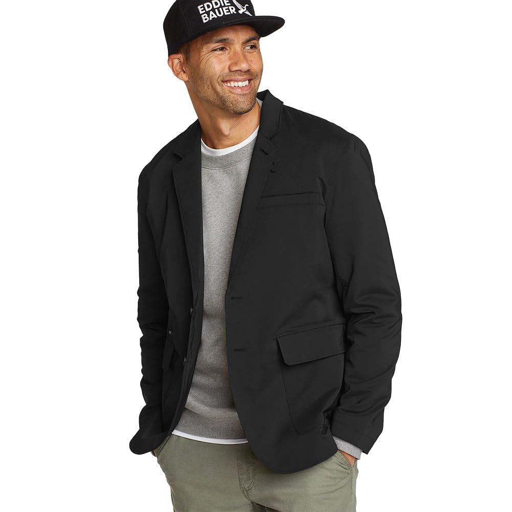 Eddie Bauer Men's Ultimate Voyager Travel Blazer - Lightweight Wrinkle-Resistant Jacket for Business Travel & Outdoor Adventures