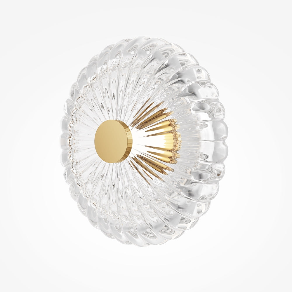 Amulet LED Wall Lamp - Gold Finish Modern Sconce for Bedroom, Living Room & Hallway Lighting