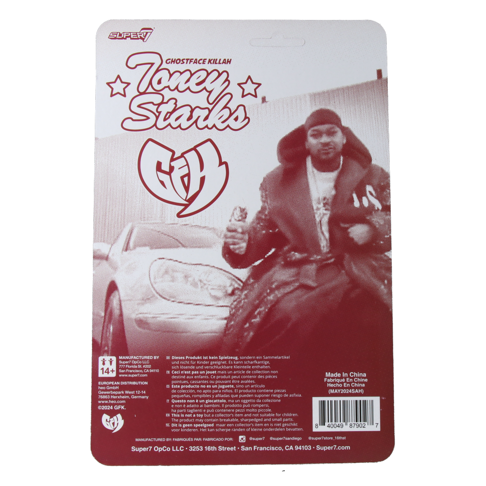 Ghostface Killah (Toney Starks) Action Figure - Wu-Tang Clan Collectible Toy for Fans & Music Lovers - Perfect for Display, Gifts, and Hip-Hop Memorabilia Collections