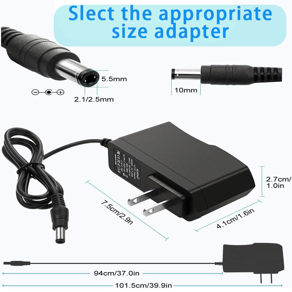 24V 1A 24W Power Adapter AC 100V-240V to DC 24 Volt Charger for Essential Oil Diffuser, Humidifier, PCB Design, Computer Speakers, Home & Office Use