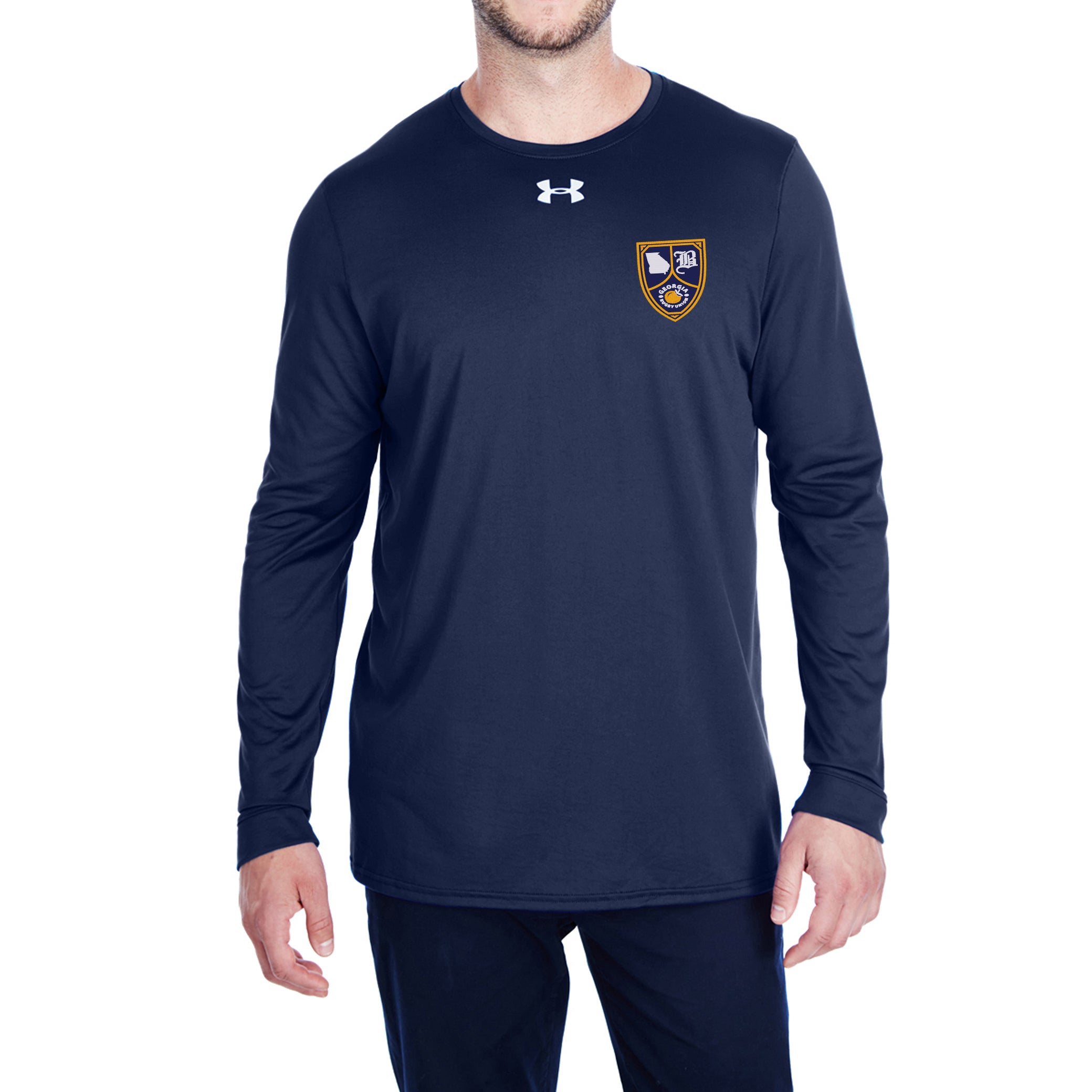 Georgia Rugby Union Long Sleeve Locker T-Shirt - Comfortable Cotton Jersey for Rugby Fans & Players - Perfect for Training, Matches, and Team Spirit Events