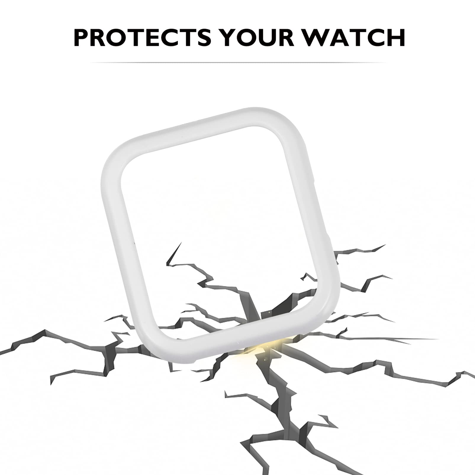 Hemobllo 2-Pack Watch Protective Case - Shockproof Cover with Screen Protector for Apple Watch Series 8/7/6/SE/5/4/3, Durable Shell Frame for Daily Workouts, Running & Outdoor Activities