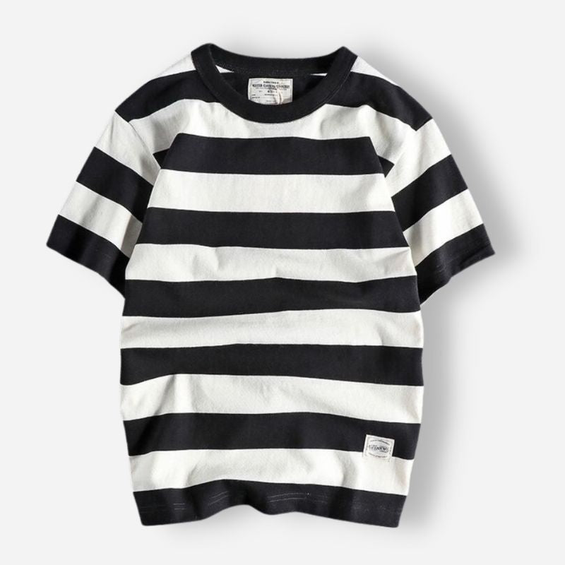 Breathable Summer Striped T-Shirt for Men & Women - Lightweight Casual Tee for Outdoor Activities, Travel & Beach