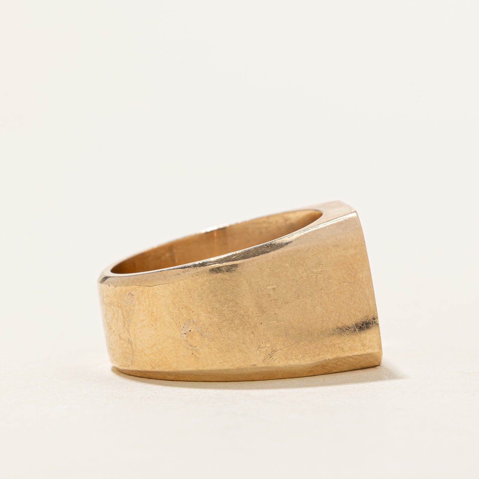 0.08ct Flush Diamond Signet Ring for Women - Size 9 | Minimalist Stackable Band for Everyday Wear & Special Occasions