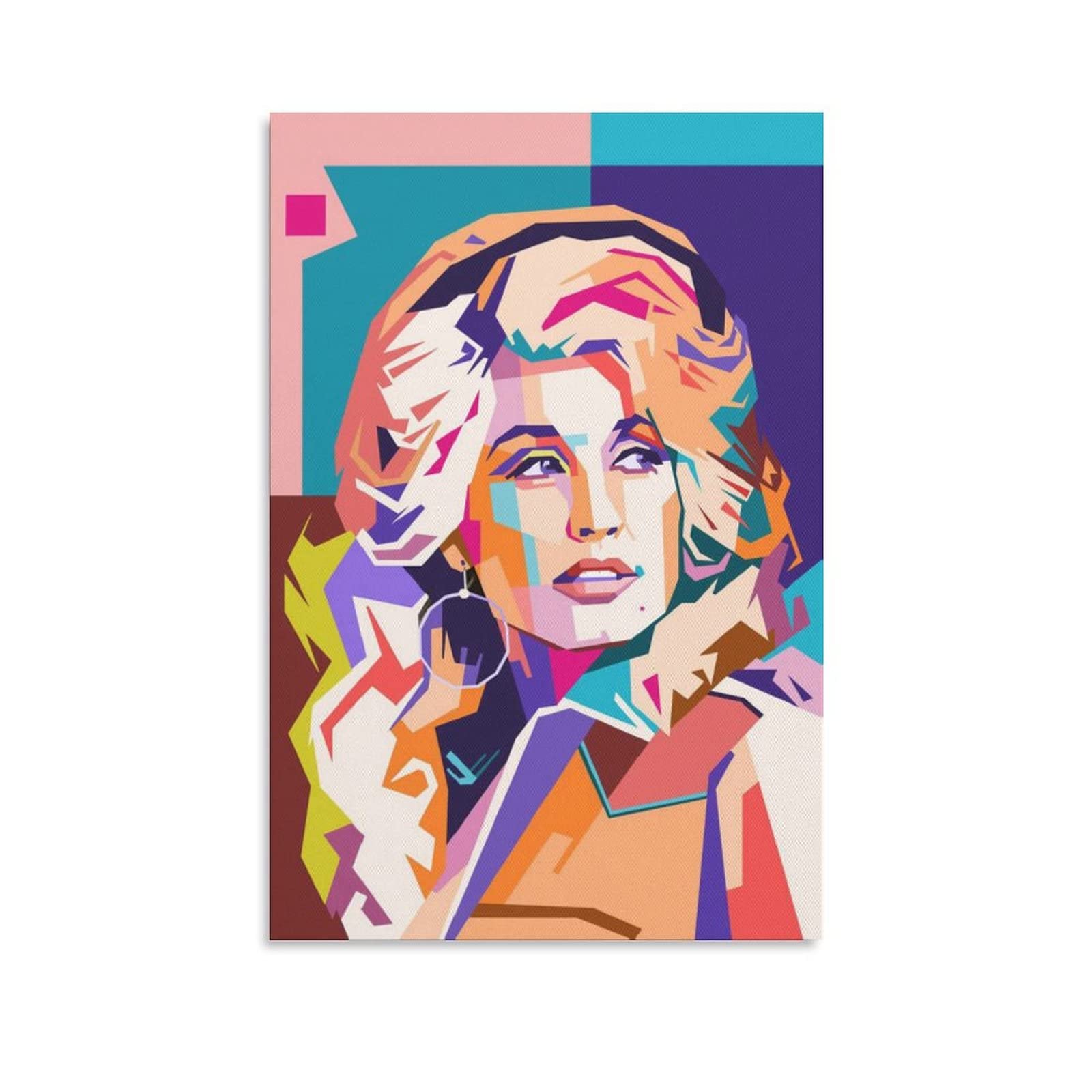 Dolly Parton Canvas Wall Art Poster - 12x18 Inches (30x45cm) Country Music Decor for Living Room, Bedroom & Office - Perfect Gift for Music Lovers & Home Decor Enthusiasts | Ideal for Country-Themed Rooms, Fan Gifts & Wall Decoration